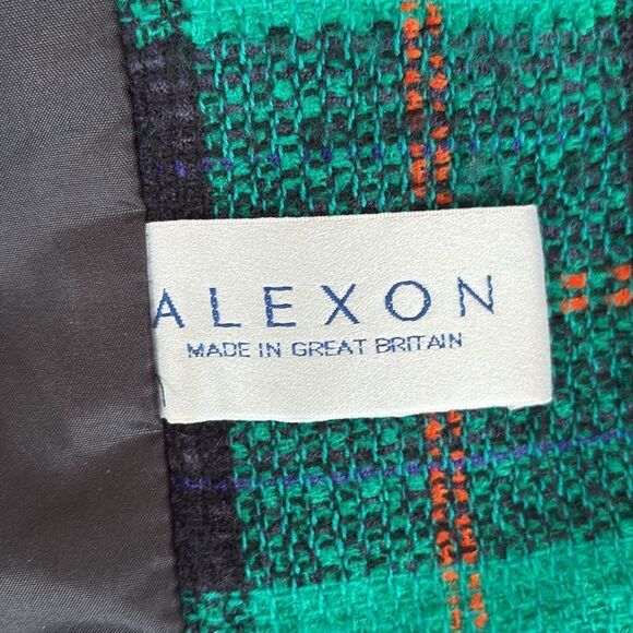 Alexon Double Breasted Tartan Plaid Collarless Jacket Made in Britain - Picture 11 of 13